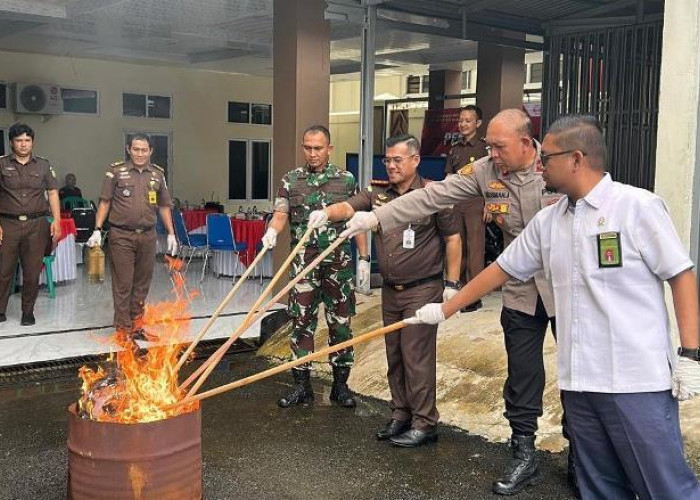  Kejari Bengkulu Selatan Musnahkan Barang Bukti Berbagai Tindak Pidana