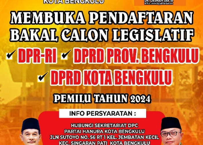 Ayo Bergabung, Hanura Kota Memanggil Bacaleg Pemilu 2024