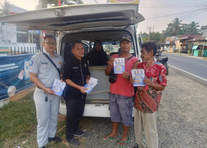 JASA RAHARJA dan TIM PEMBINA SAMSAT SELUMA MELAKUKAN SOSIALISASI PEMUTIHAN PAJAK RANMOR KECAMATAN SUKARAJA