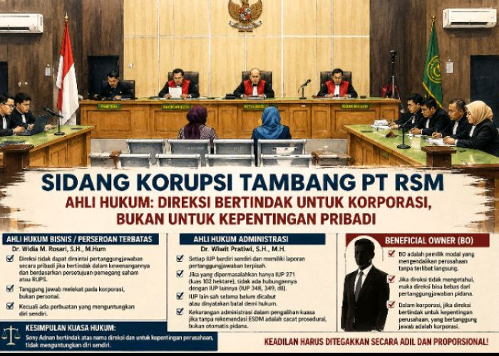 Ahli yang Dihadirkan Kuasa Hukum Sony Adnan Sebut Pertanggungjawaban Direksi Tidak Otomatis Bersifat Personal