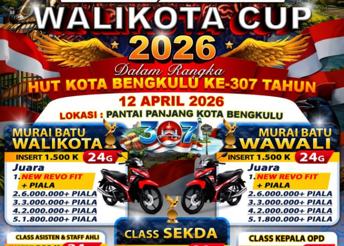 WALIKOTA CUP BENGKULU 2026 SIAP MENGGUNCANG PANTAI PANJANG