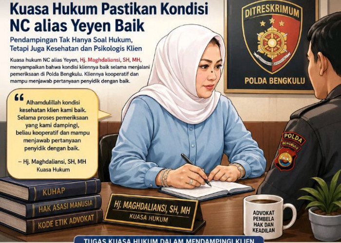 Kuasa Hukum Pastikan Kondisi NC alias Yeyen Baik dan Sehat 