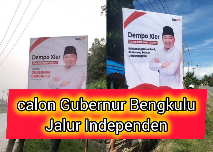 10.000 Spanduk Dempo Xler Koalisi Bersama Rakyat untuk Gubernur Bengkulu 2024-2029 Menyebar