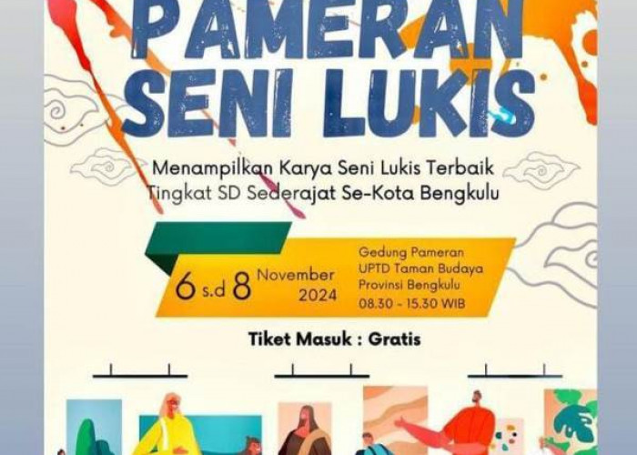 Anak-Anak Antusias, Taman Budaya Bengkulu Gelar Pameran   Seni Lukis Terbaik Pelajar Sekolah Dasar