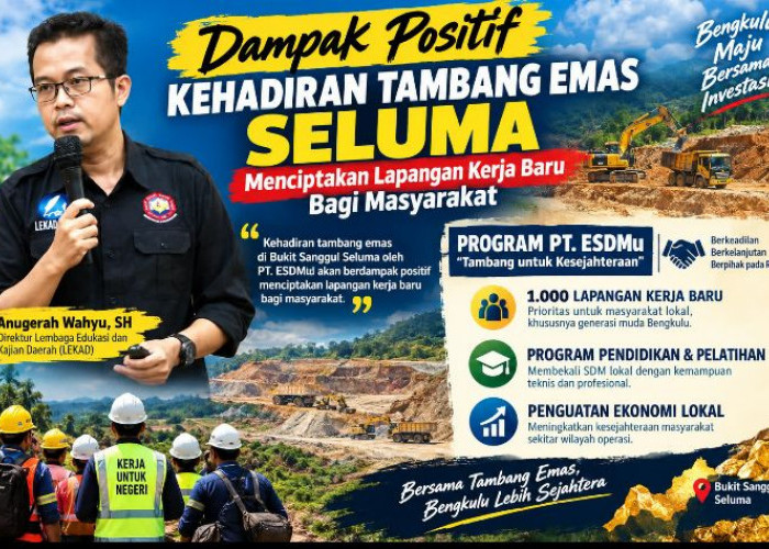 Dampak Positif Kehadiran Tambang Emas Seluma, Menciptakan Lapangan Kerja Baru Bagi Masyarakat