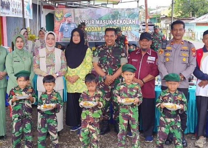 Program Makan Bergizi Gratis Bagi Anak Sekolah di Bengkulu Utara Terus Dillakukan Kodim 0423