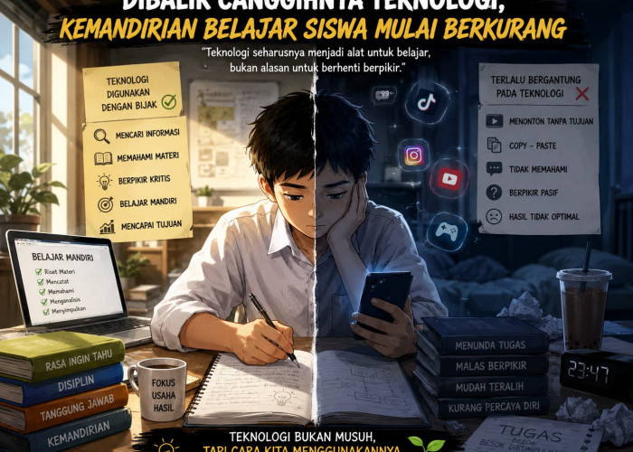 DIBALIK CANGGIHNYA TEKNOLOGI, KEMANDIRIAN BELAJAR SISWA MULAI BERKURANG