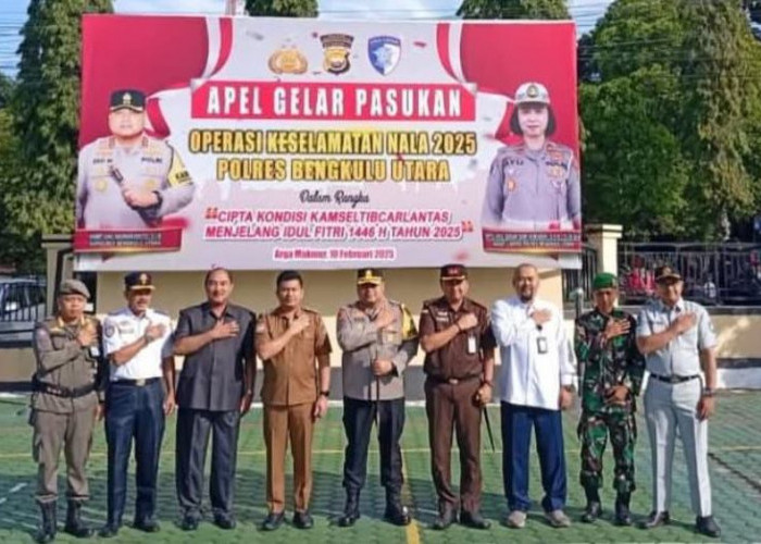 Dihadiri Wabup, Polres Bengkulu Utara Gelar Operasi Keselamatan Nala 2025