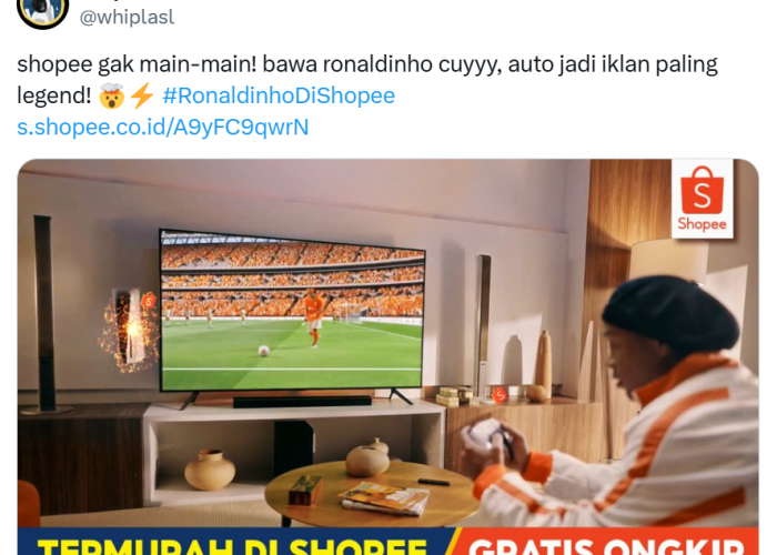 Shopee Gandeng Ronaldinho! Selebrasi Samba Sang Legenda Bikin Netizen Heboh