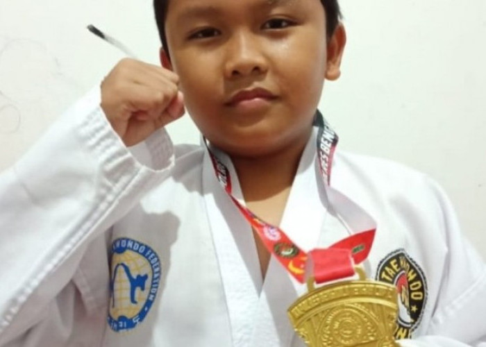 Due Wafi Budiman,  Murid MIN 1 Bengkulu Tengah Raih Medali Emas  Turnamen Taekwondo