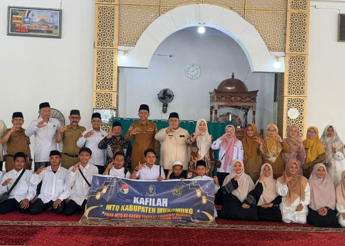 Berlangsung Khidmat, Bupati Choirul Huda Lepas Kafilah Mukomuko Ikut MTQ ke-37 Provinsi Bengkulu 