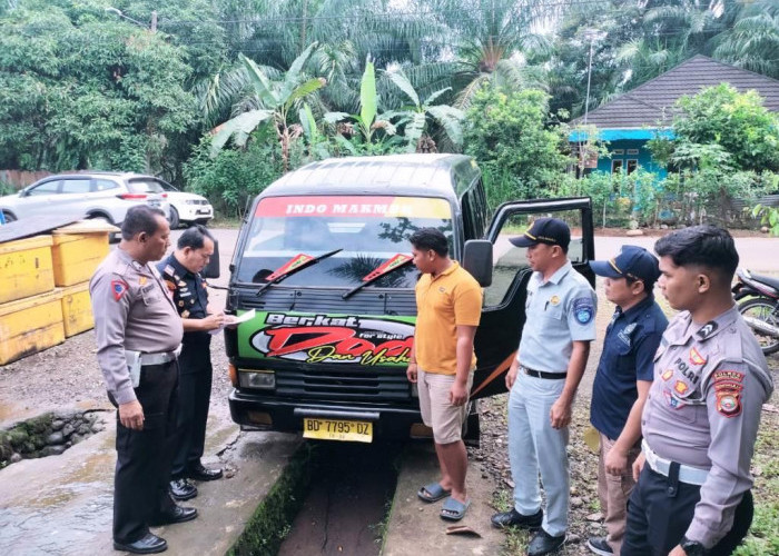 PT Jasa Raharja Cabang Bengkulu Bersama Kepolisian dan Dinas Perhubungan Gelar Ramp Check 