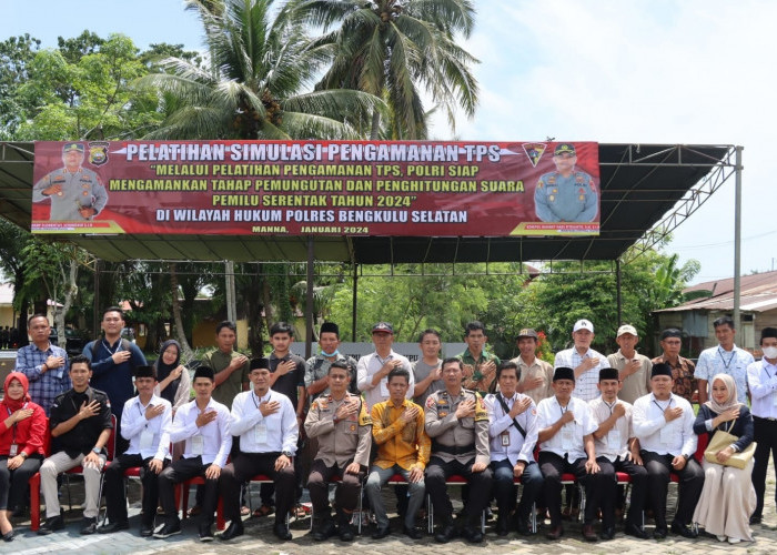  Polres Bengkulu Selatan Lakukan Simulasi Pengamanan Pemilu 2024