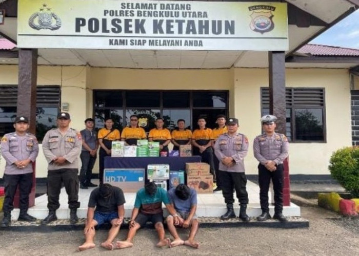 Polsek Ketahun Amankan 3 Orang Mantan Karyawan Toko Elektronik