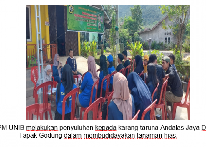 Ajak Karang Taruna Berwirausaha, PPM Unib Ajarkan Teknik Budidaya Tanaman Hias di Desa Tapak Gedung, Kepahiang