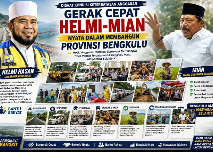 Disaat Keterbatasan Anggaran, Gerak Cepat Helmi-Mian Nyata Membangun Provinsi Bengkulu