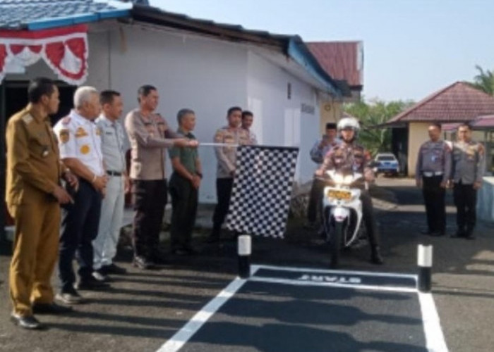 Sosialisasi, Kapolres Bengkulu Utara Launching Ujian Praktik SIM C dengan Trek Baru