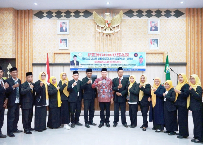 Gubernur Bengkulu Kukuhkan Kepengurusan Asosiasi UMKM Provinsi Untuk  Membantu UMKM kecil dan Menengah