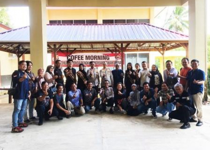 Jalin Sinergitas, Kabid Humas Polda Bengkulu  Coffee Morning Bersama  Media