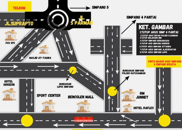 Hindari Kemacetan di Malam Tahun Baru di Bengkulu, Ini Rekayasa Jalan yang Disiapkan 