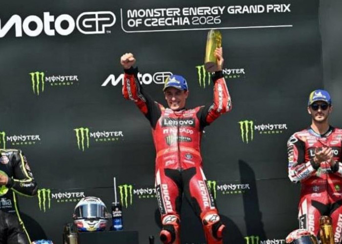 Marc Marquez Juara MotoGP Ceko 2026, Kalahkan Ogura dan Pecco Bagnaia