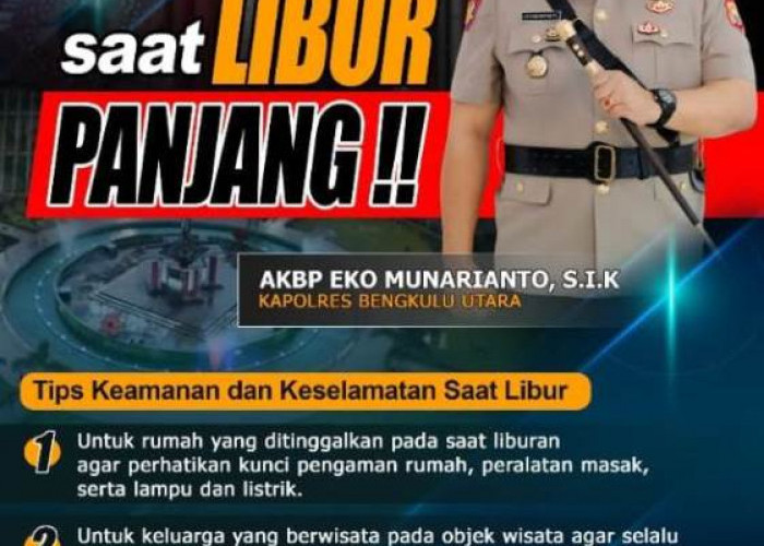 Ini Imbauan Polres Bengkulu Utara Saat Libur Israk Mikraj dan Imlek