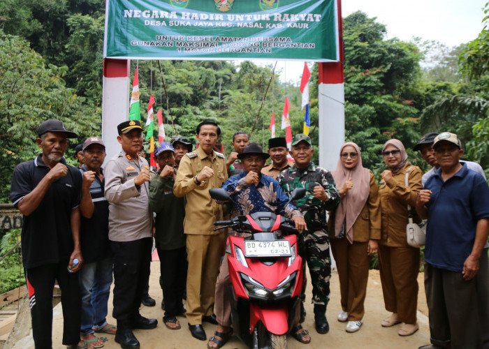 Jembatan Garuda Tahap VII di Air Manula Diresmikan, Bupati Kaur Ajak Warga Jaga Hasil Pembangunan Bersama