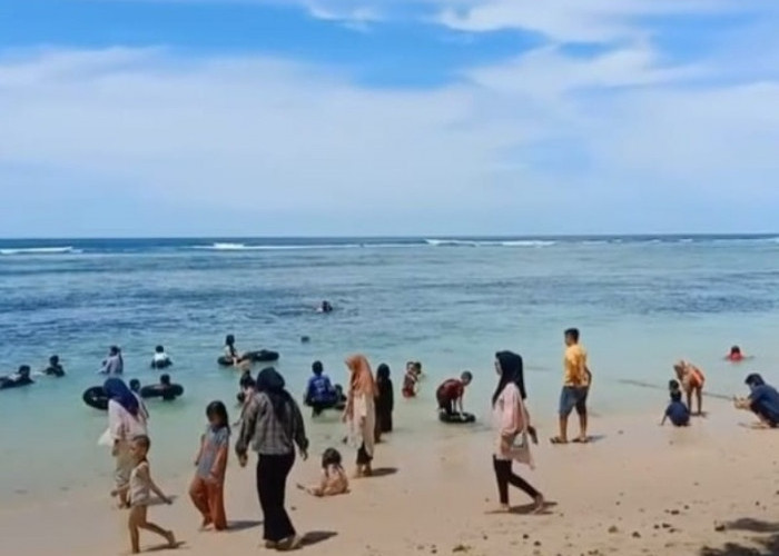 Senangnya Lihat Ikan Main di Karang, Objek Wisata Pantai Laguna Samudra   jadi Incaran Keluarga Saat Liburan