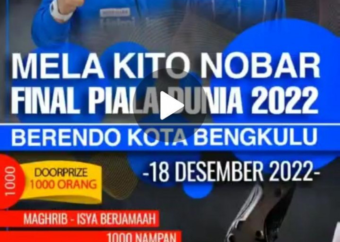 Nobar Piala Dunia 2022, Helmi Hasan Sediakan 1000 Nampan Makan Malam dan Hadiah Menarik 