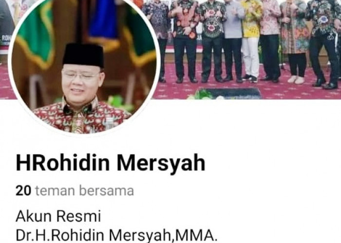 Awas Ada Penipu Membuat Akun FB Atas Nama Gubernur Bengkulu Rohidin Mersyah Buka Donasi Pembangunan Mesjid