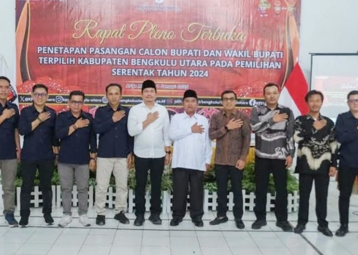  KPU  Tetapkan  Paslon Arie-Sumarno sebagai Bupati dan Wabup Bengkulu Utara 2025-2030