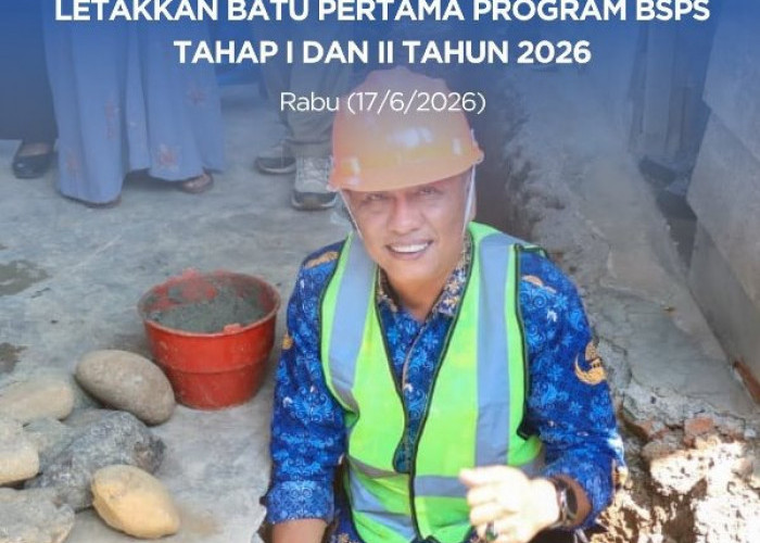 Sekda Seluma Letakkan Batu Pertama Program Bantuan Stimulan Perumahan Swadaya di Sidomulyo