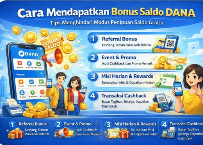 Begini Cara Mendapatkan Bonus Saldo DANA Secara Resmi dan Aman