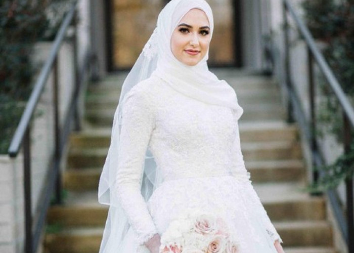 7 Ide Gaun Pengantin Hijab yang Anggun dan Mempesona