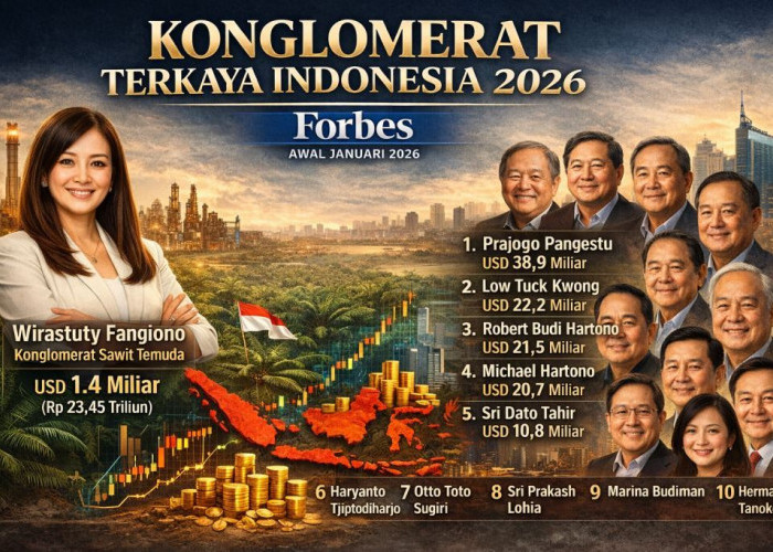 Peta Konglomerat Indonesia Awal 2026: Harta Para Miliarder Stabil, Wirastuty Fangiono Muncul sebagai Bintang 