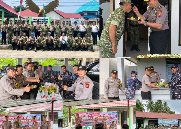 Kompak dan Sinergis, Polres Kaur dan Polsek Jajaran Sambangi Koramil, Ucapkan Dirgahayu TNI ke-81