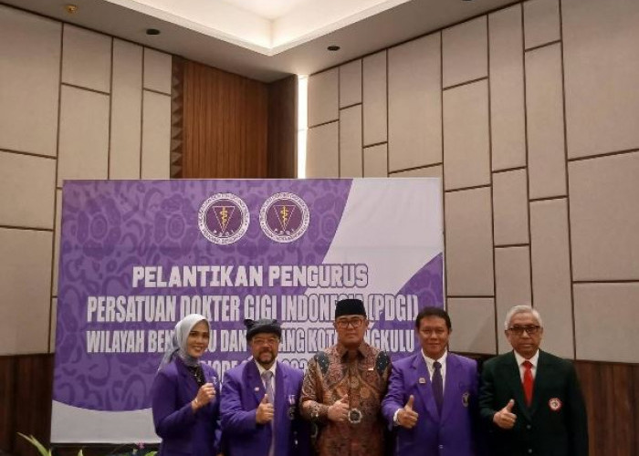 Penjabat Sekda Kota Bengkulu Hadiri Pelantikan Pengurus PDGI Bengkulu 