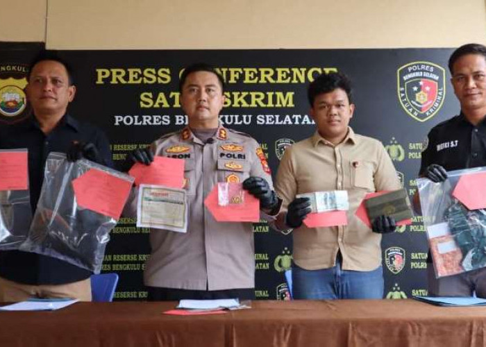 Polres Bengkulu Selatan Konferensi Pers Empat Perkara, Termasuk Penusukan Calon Kades 