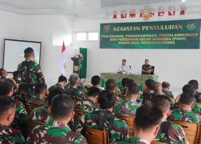  Kodim 0424 Bengkulu Utara Gelar Penyuluhan P4GN Bersama BNN Kota Bengkulu