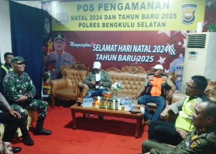 Jelang Tahun Baru 2025,  Kodim 0408 Bengkulu Selatan   Bersama Forkopimda Tinjau Pos Pengamanan 