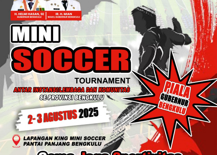 Sambut HUT RI ke 80, 44 Tim Berlaga di Turnamen Mini Soccer Piala Gubernur Bengkulu 