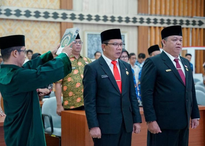  Lantik Kepala Dinas Pendidikan dan Kesehatan,  Pj Sekda Provinsi Bengkulu Minta Segera Tancap Gas