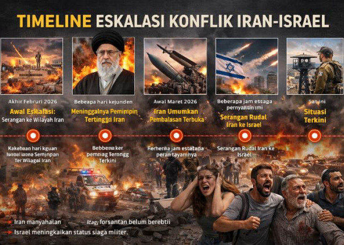TIMELINE ESKALASI KONFLIK IRAN–ISRAEL: Dari Serangan Awal hingga Kepanikan di Tel Aviv