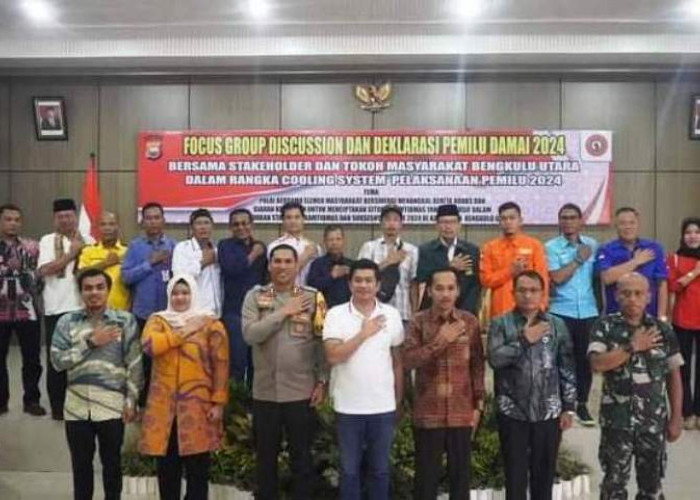 Ikuti Focus Group Discussion (FGD) dan Deklarasi Pemilu Damai, Ini Pesan Wabup Bengkulu Utara