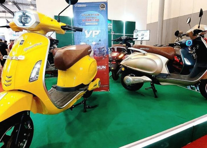 Mirip Vespa, Sepeda Motor Listrik Harga Murah Seharga 7 Jutaan dari Greentech Di IIMS 2024