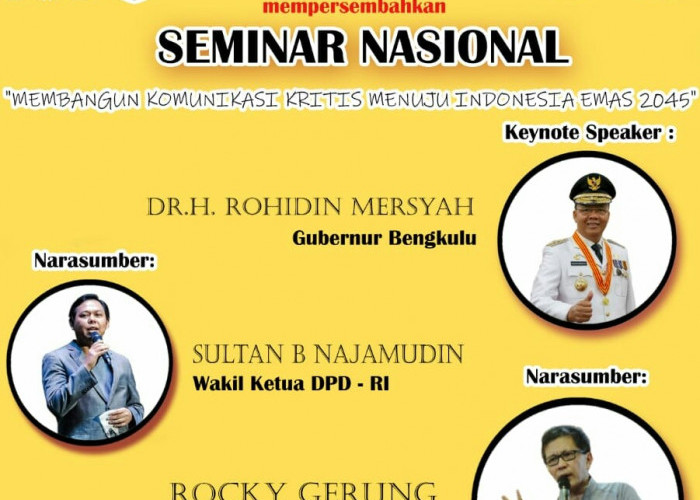 Rocky Gerung, Sultan dan Gubernur Rohidin Jadi Nara Sumber Seminar Nasional Unived