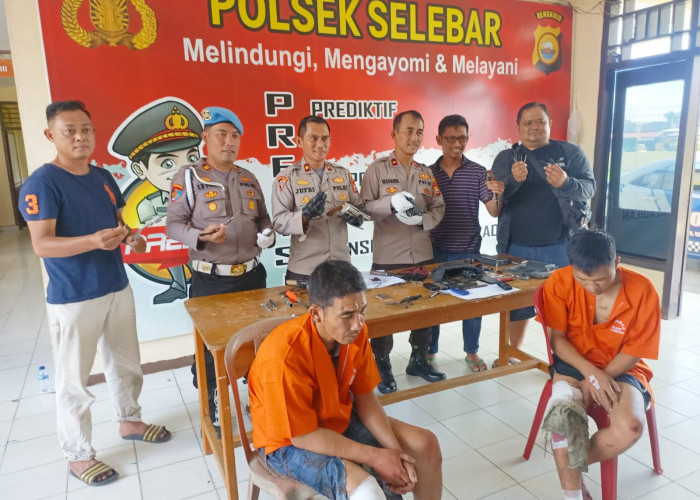 Resahkan Warga Kota Bengkulu, Komplotan Kelas Kakap Bersenpi Organik Didor Polisi 