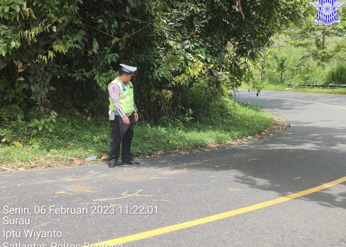 Pengendara Sepeda Motor Luka-Luka, Oli Tumpah di Jalan Liku Sembilan