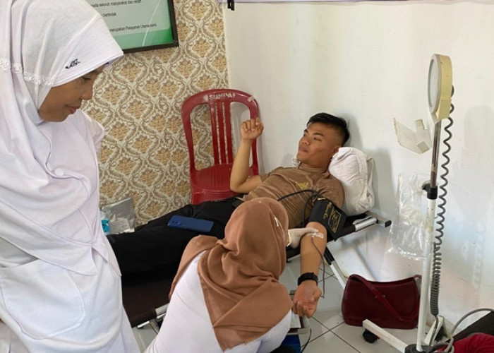 Humas Polres Bengkulu Selatan Gelar Donor Darah