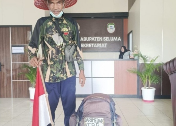 Pria Keturunan Ulu Manna Kelilingi Indonesia Singgah di Seluma, Bayar Nazar Sembuh dari Lumpuh